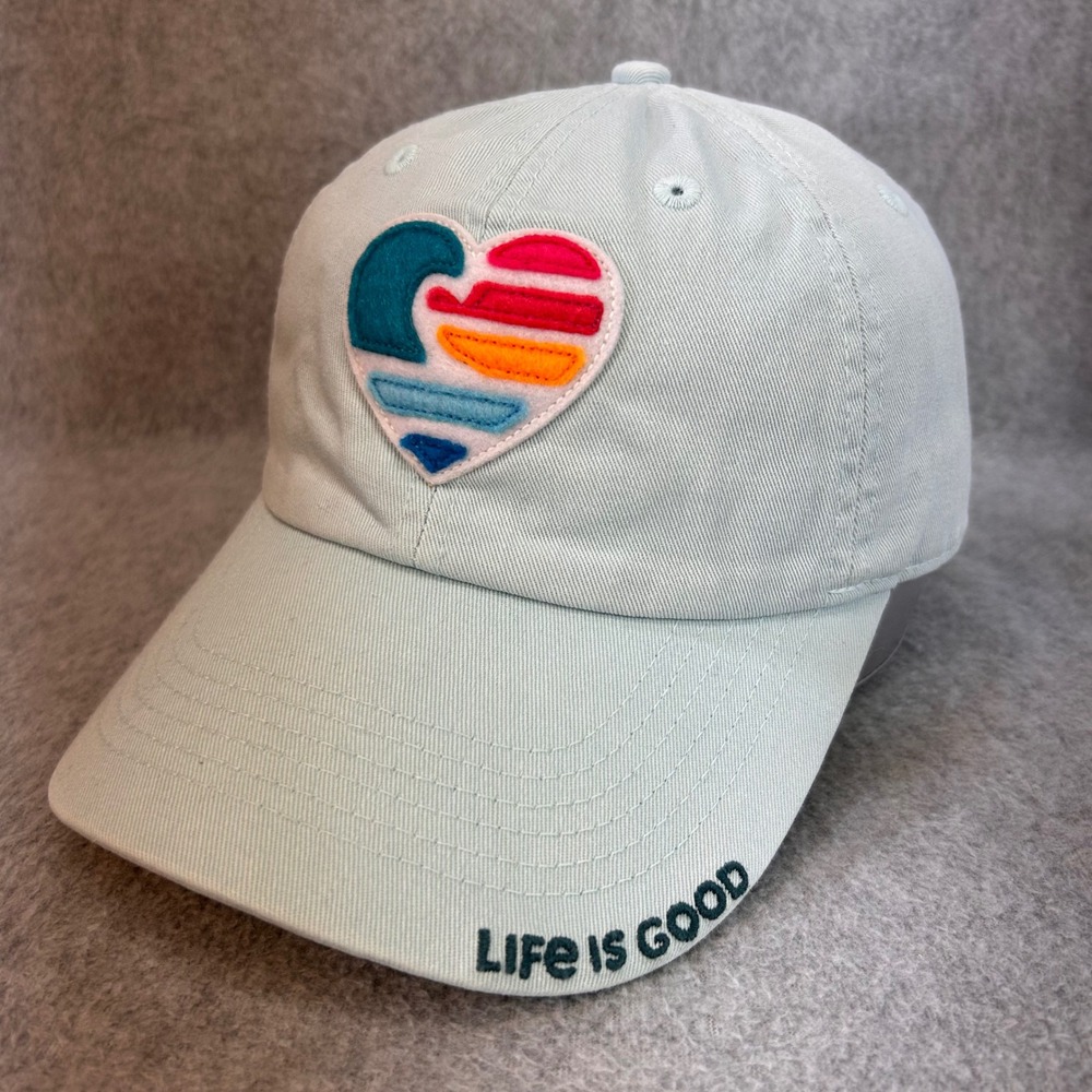 Life is Good Heart Patch Women's Hat Baseball Cap Adjustable OSFM